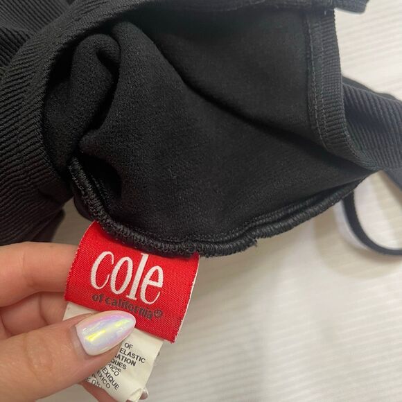 Cole Of California VTG Black One Piece Bathing Suit Swinsuit Size 12 - Picture 7 of 8